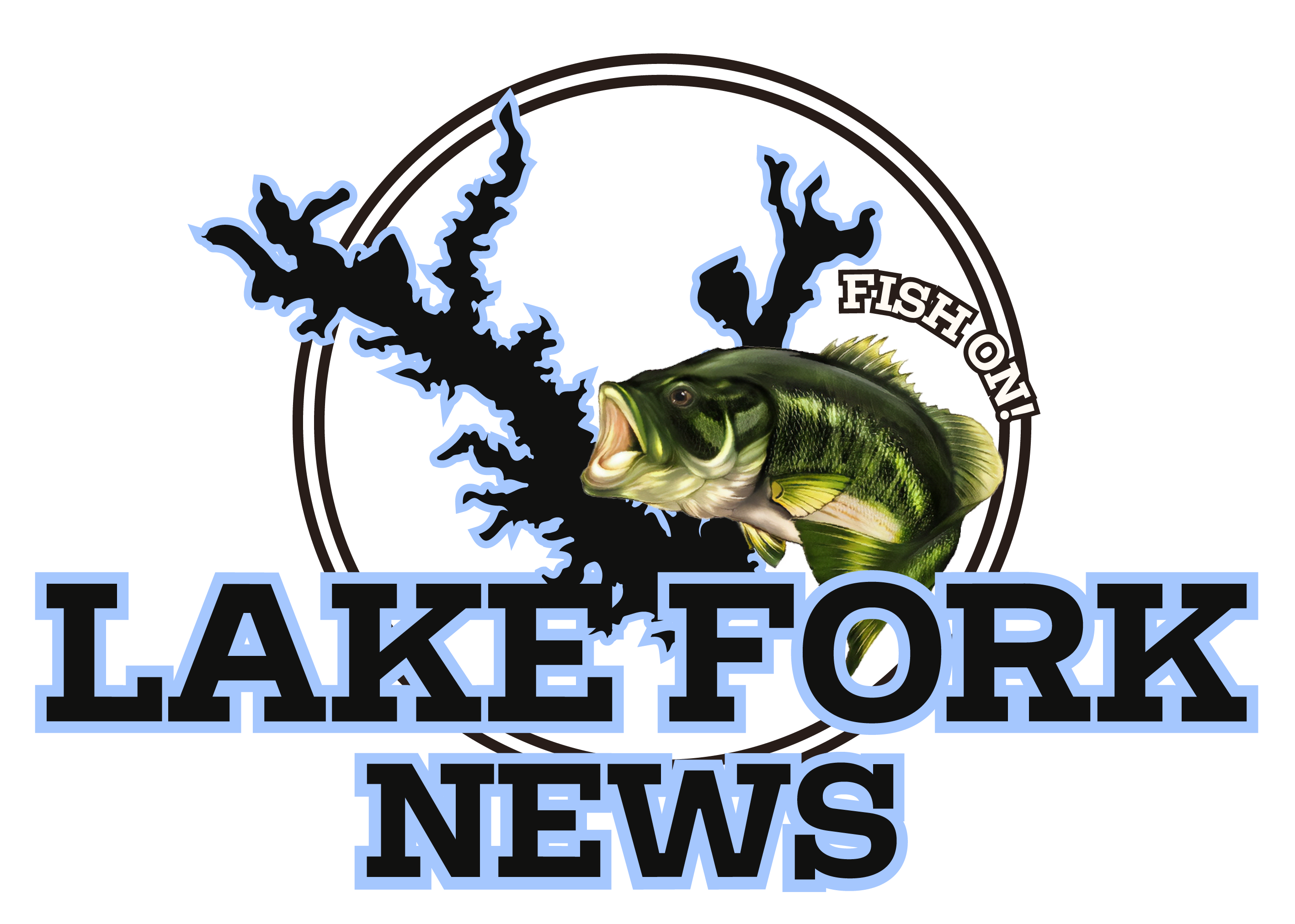 Lake Fork News The logo for Lake Fork News prominently features a stylized representation of the renowned bass fishing destination, Lake Fork, Texas. A dynamic illustration of a fish leaping from the water injects energy and excitement into the image, perfectly encapsulating the area's vibrant fishing culture. Above this scene are bold capitalized words "FISH ON!", signaling the thrill of angling success. Dominating the lower half of the logo is an assertive "LAKE FORK NEWS" in large blue letters, conveying authority and dedication to delivering stories that capture the essence of life and leisure at Lake Fork. Lake Fork, TX